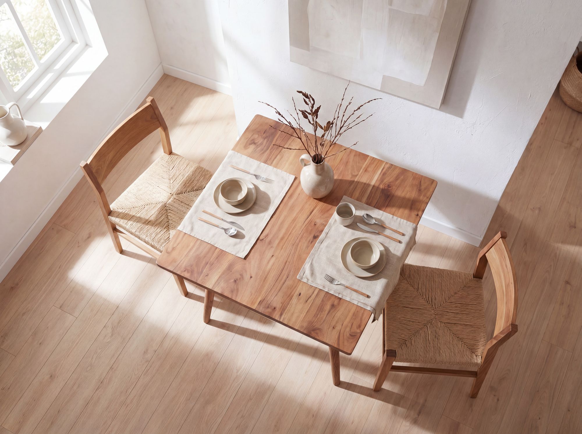 FineBuy Esstisch Holz Massiv Esszimmertisch Sheesham Küchentisch Klein Rustikal – Ansicht 4