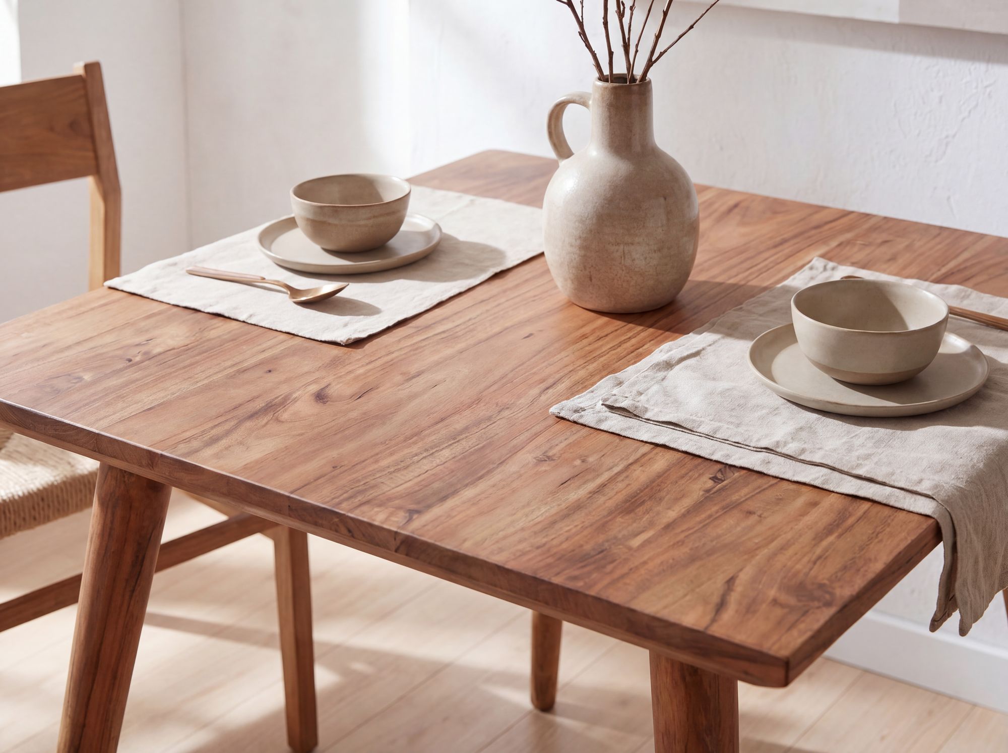 FineBuy Esstisch Holz Massiv Esszimmertisch Sheesham Küchentisch Klein Rustikal – Ansicht 5