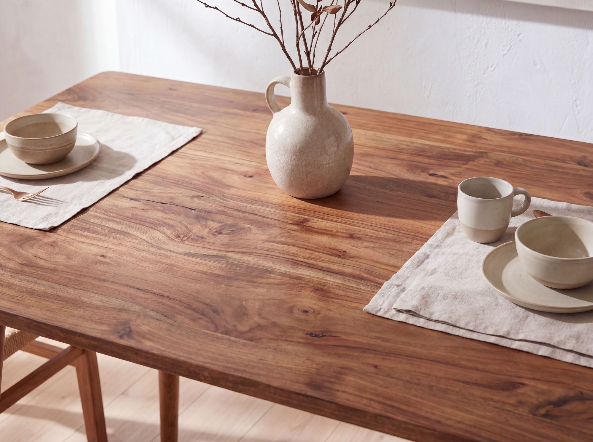 FineBuy Esstisch Holz Massiv Esszimmertisch Sheesham Küchentisch Klein Rustikal – Ansicht 4