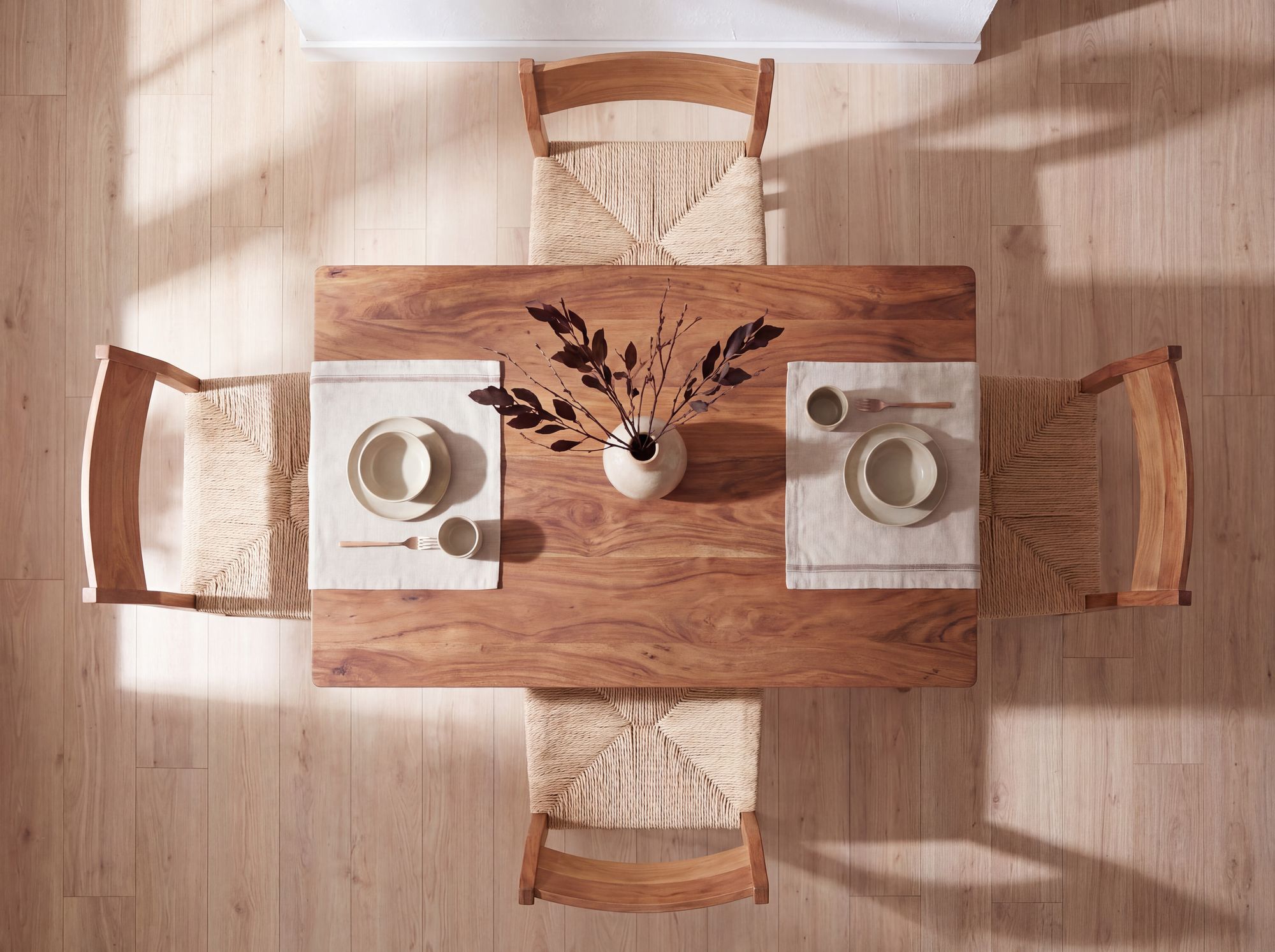 FineBuy Esstisch Holz Massiv Esszimmertisch Sheesham Küchentisch Klein Rustikal – Ansicht 5