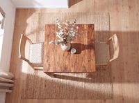 FineBuy Esstisch Massivholz Sheesham Esszimmer-Tisch Küchentisch Landhaus-Stil – Ansicht 4