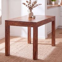 FineBuy Esstisch Massivholz Sheesham Esszimmer-Tisch Küchentisch Landhaus-Stil – Ansicht 1