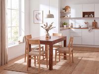 FineBuy Esstisch Massivholz Sheesham Esszimmer-Tisch Küchentisch Landhaus-Stil – Ansicht 2