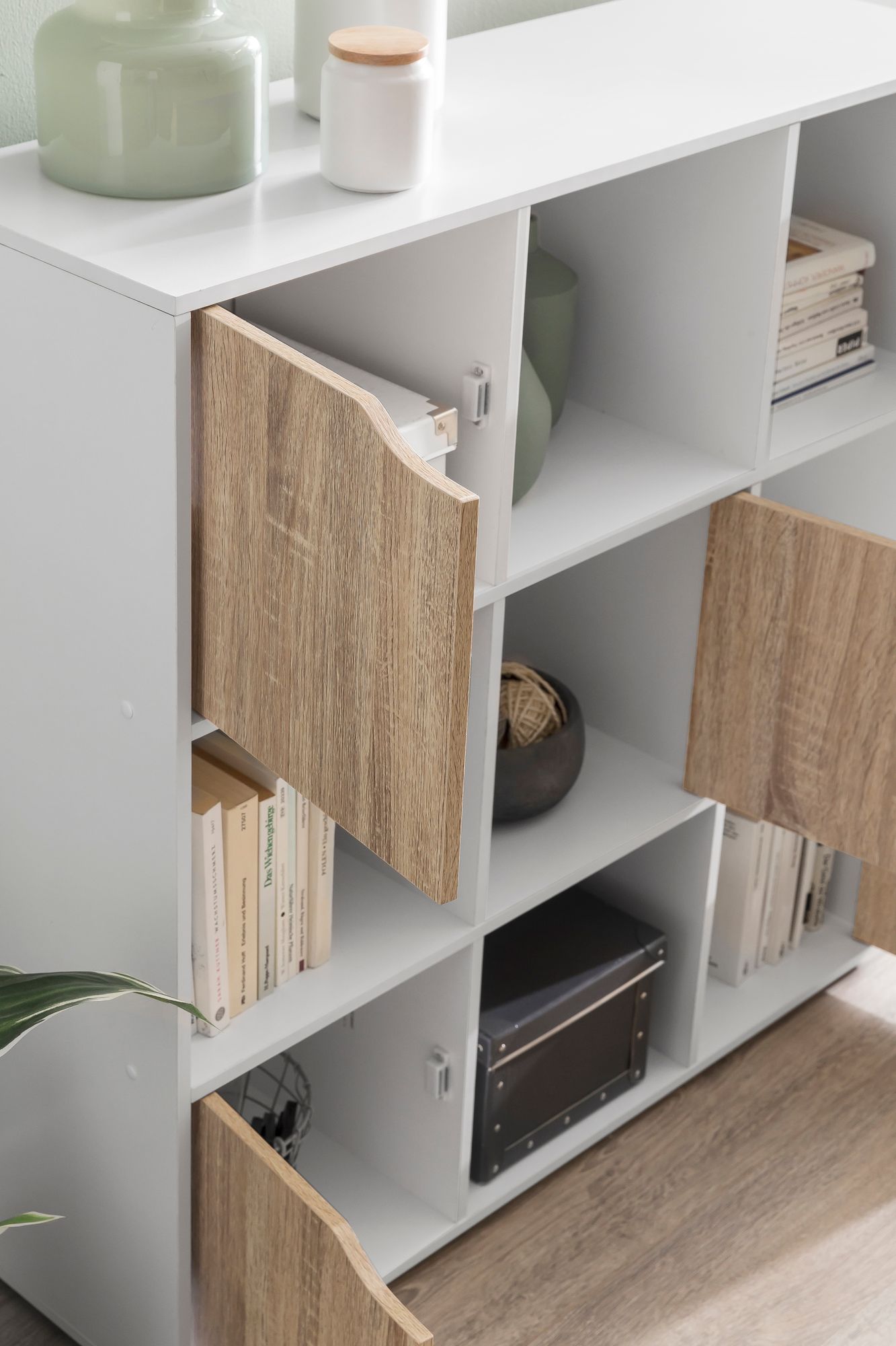 FineBuy Standregal MASSA Bücherregal mit 9 Fächern Sideboard Würfelregal Kommode – Ansicht 7