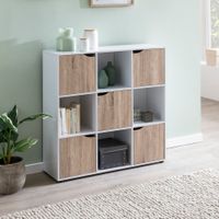 FineBuy Standregal MASSA Bücherregal mit 9 Fächern Sideboard Würfelregal Kommode – Ansicht 1