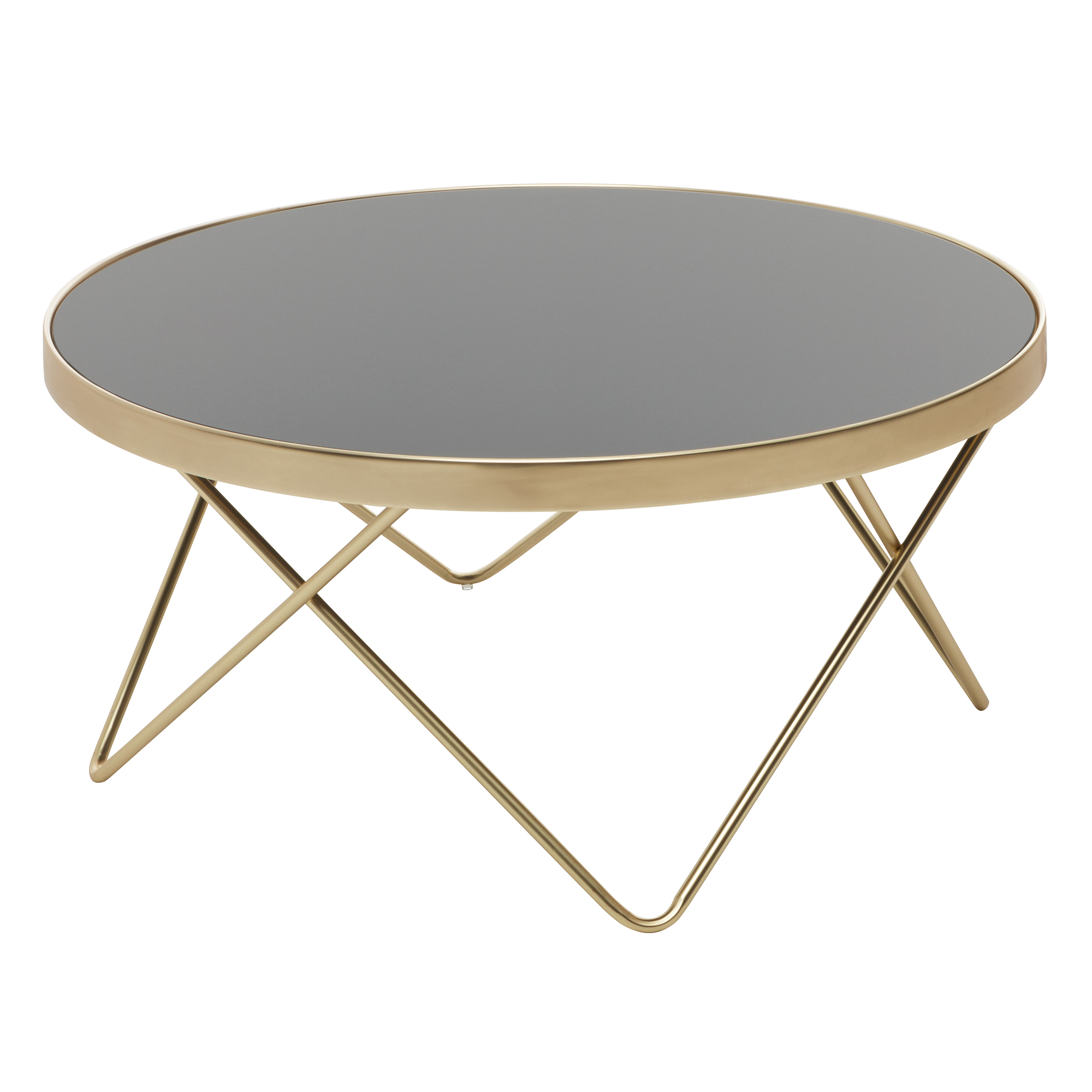 FineBuy Design Couchtisch Ø 82 cm Schwarz Gold Beistelltisch Metall / Glas, Tisch mit Glasplatte, Ablagetisch modern, Großer Wohnzimmertisch, Glastisch mit Metallgestell | Farbe: Schwarz FineBuy Design Couchtisch Ø 82 cm Schwarz Gold Beistelltisch Metall / Glas, Tisch mit Glasplatte, Ablagetisch modern, Großer Wohnzimmertisch, Glastisch mit Metallgestell | Farbe: Schwarz
