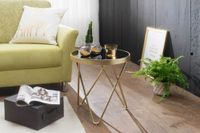 FineBuy Beistelltisch PARMA Glas Metall Ø 42 cm Wohnzimmertisch Couchtisch Tisch – Ansicht 3