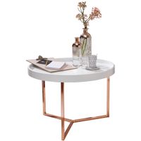 FineBuy Couchtisch JESI Sofatisch rund Tabletttisch Beistelltisch Retro Metall – Ansicht 6