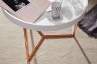 FineBuy Couchtisch JESI Sofatisch rund Tabletttisch Beistelltisch Retro Metall – Ansicht 5