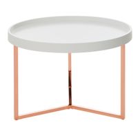 FineBuy Couchtisch JESI Sofatisch rund Tabletttisch Beistelltisch Retro Metall – Ansicht 1