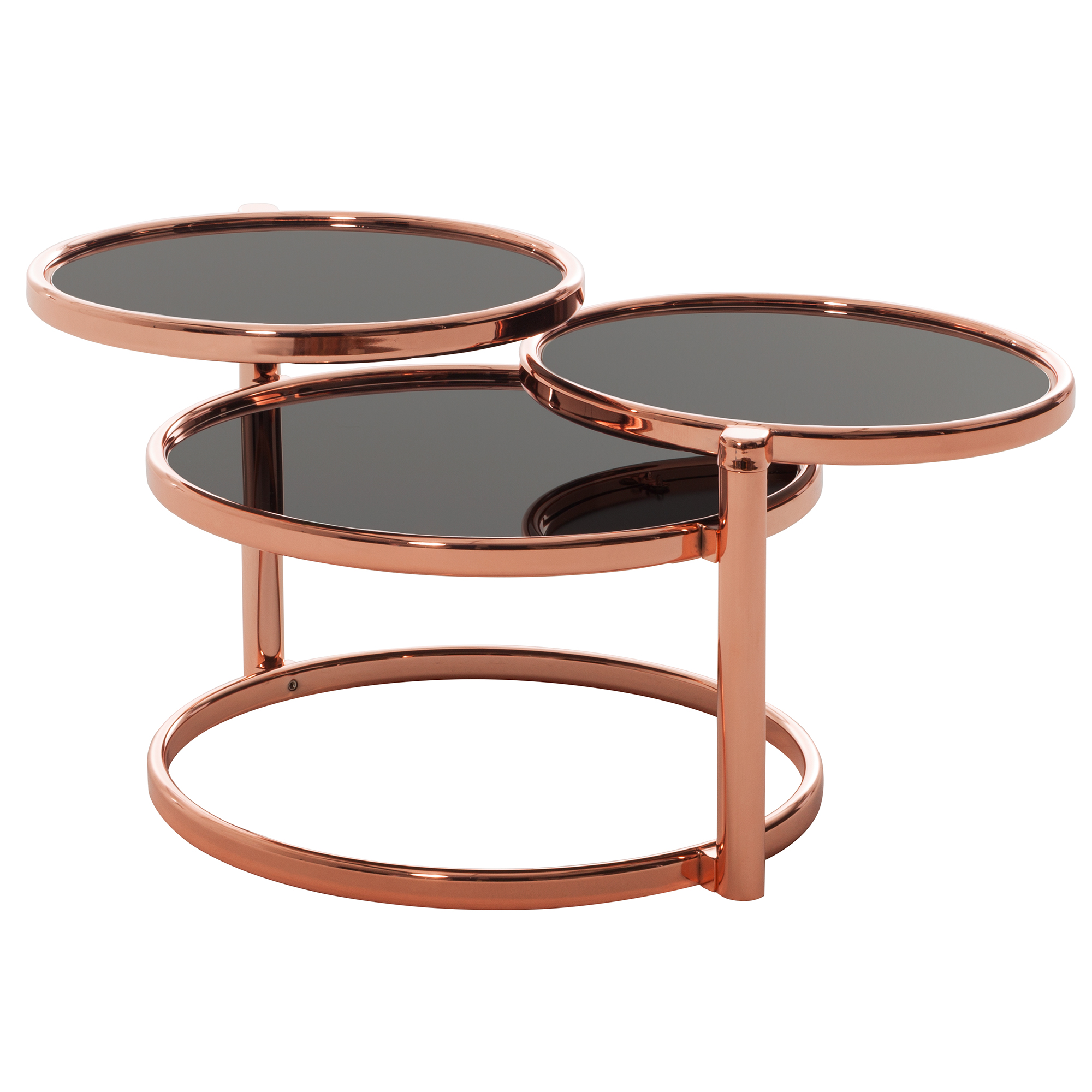 FineBuy Couchtisch mit 3 Tischplatten 58 x 43 x 58 cm, Beistelltisch rund, Design Wohnzimmertisch Glas / Metall, Designer Glastisch Sofatisch modern, Kleiner Loungetisch | Farbe: Gold FineBuy Couchtisch mit 3 Tischplatten 58 x 43 x 58 cm, Beistelltisch rund, Design Wohnzimmertisch Glas / Metall, Designer Glastisch Sofatisch modern, Kleiner Loungetisch | Farbe: Gold