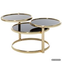 FineBuy Couchtisch Metall Glas Beistelltisch Wohnzimmertisch Sofatisch 58cm Rund – Ansicht 7