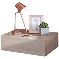 Wandregal mit Schublade Nachtkommode Nachtschrank hängend schwebend Wandboard – Ansicht 6