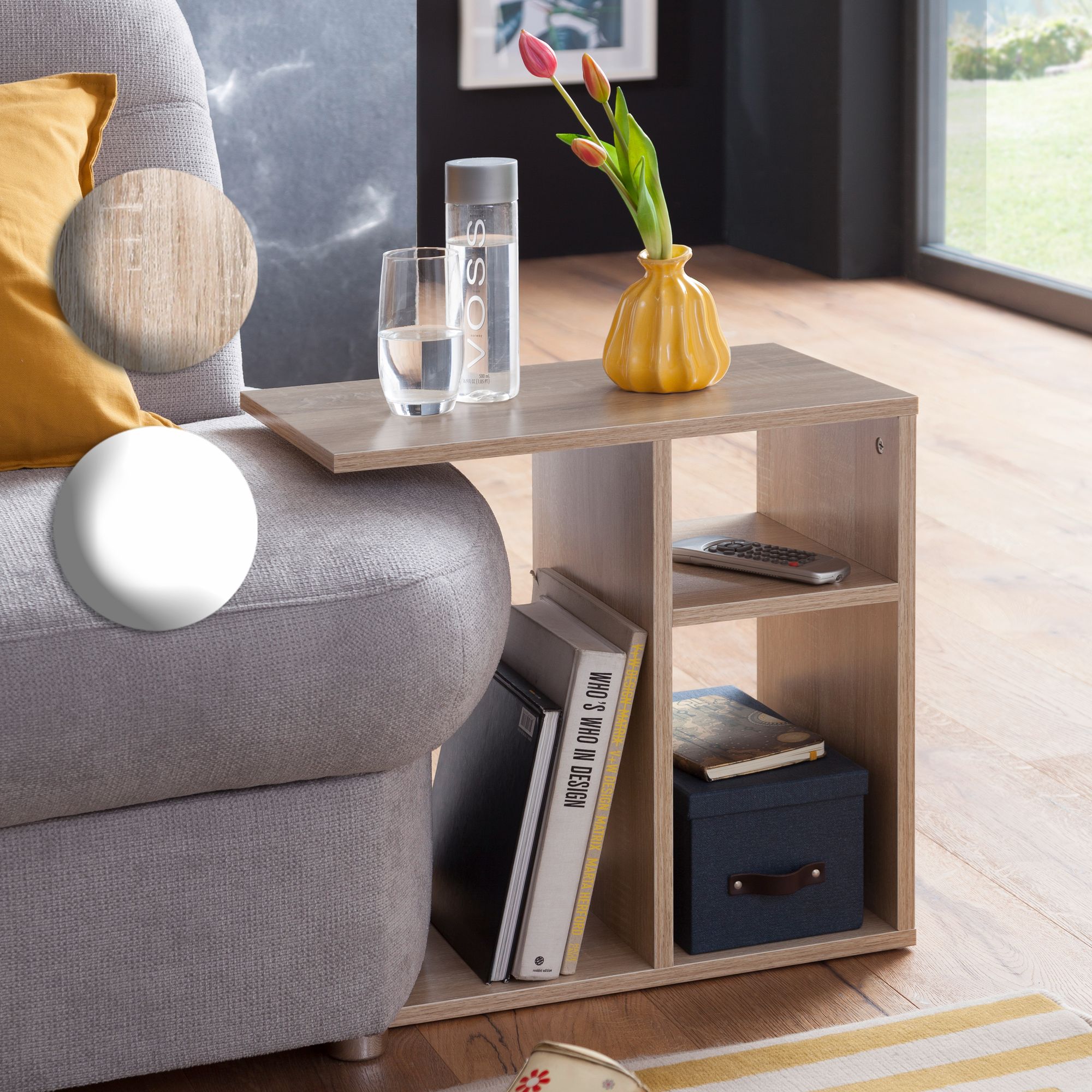FineBuy Beistelltisch 50x50x30 cm Holz Design Anstelltisch Sofa, Couchtisch klein modern, Kleiner Wohnzimmertisch eckig, Sofatisch Ablagetisch hoch, Schmaler Tisch Wohnzimmer | Farbe: Grau FineBuy Beistelltisch 50x50x30 cm Holz Design Anstelltisch Sofa, Couchtisch klein modern, Kleiner Wohnzimmertisch eckig, Sofatisch Ablagetisch hoch, Schmaler Tisch Wohnzimmer | Farbe: Grau