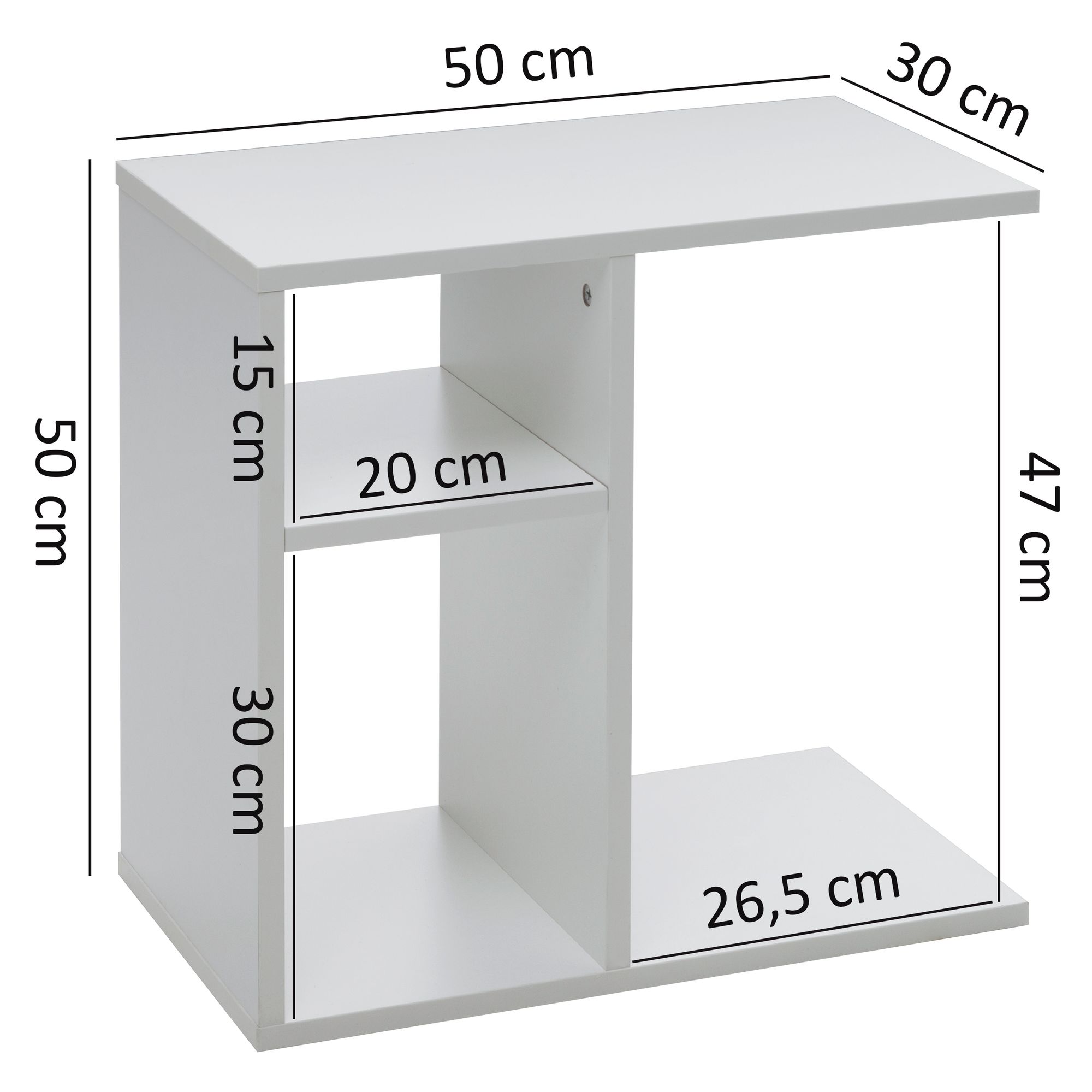 FineBuy Beistelltisch Holz Anstelltisch Couchtisch Klein Sofatisch 50 cm – Ansicht 3