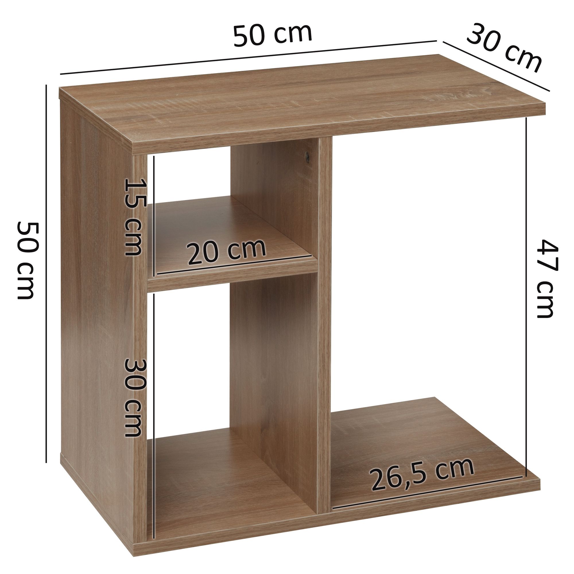 FineBuy Beistelltisch Holz Anstelltisch Couchtisch Klein Sofatisch 50 cm – Ansicht 3