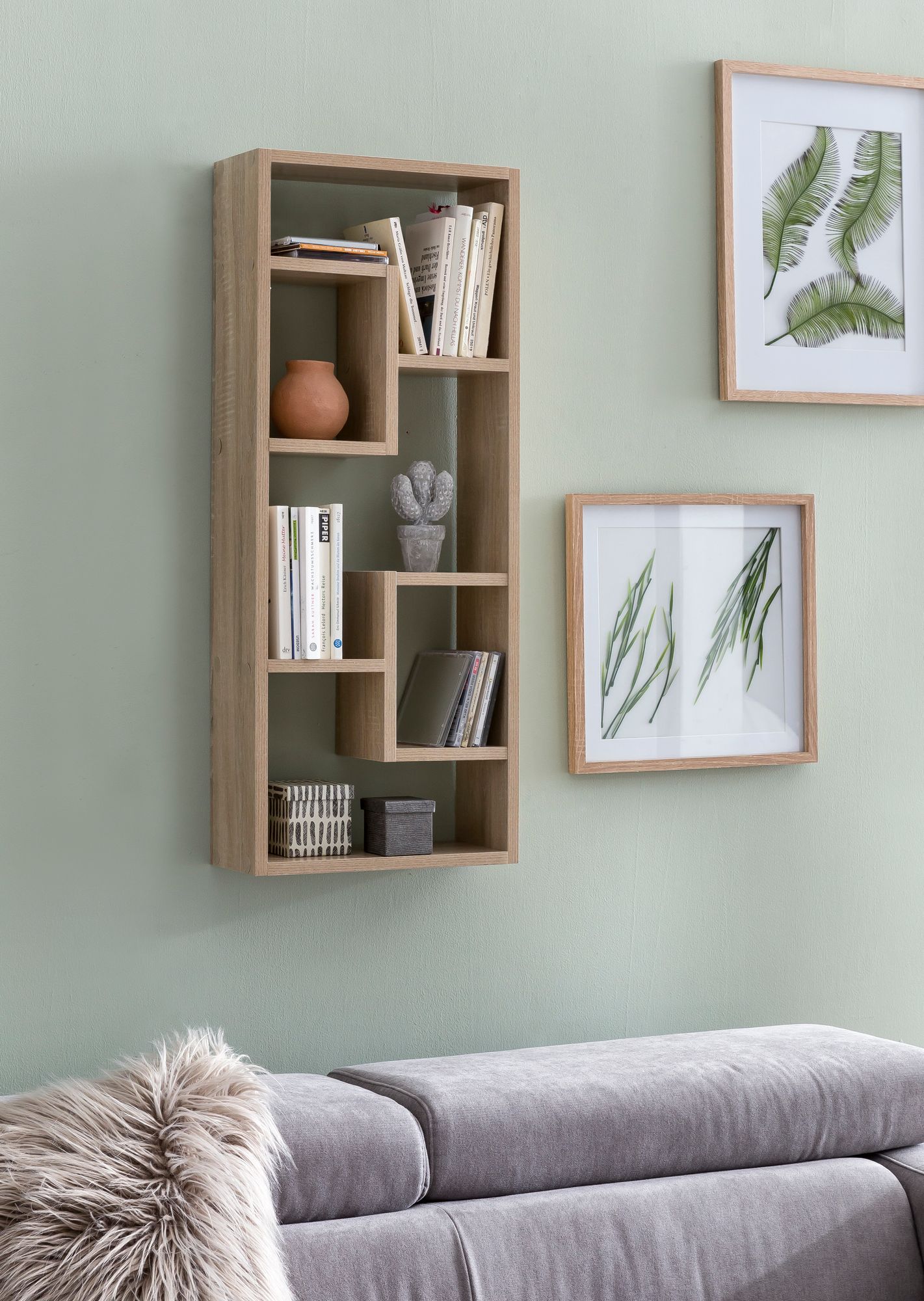 FineBuy Wandregal Hängeregal 36 x 90 x 13,5 cm Holz Wandboard Dekoregal Modern – Ansicht 2
