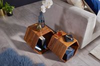 Beistelltisch 2er Set FineBuy Satztisch Wohnzimmertisch Holz Massiv Tisch Klein – Ansicht 4