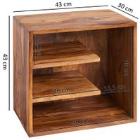 FineBuy Beistelltisch 43x43x30 cm Wohnzimmertisch Holz massiv Nachttisch – Ansicht 3