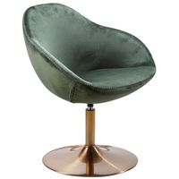 FineBuy Loungesessel SIRAN Drehstuhl Clubsessel Samt Cocktailsessel Barsessel – Ansicht 6