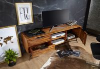 FineBuy Lowboard Sheesham Massiv Holz Hifi Board Fernsehschrank Wohnzimmer – Ansicht 2