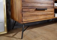 FineBuy Lowboard Sheesham Massiv Holz Hifi Board Fernsehschrank Wohnzimmer – Ansicht 4