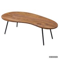 FineBuy Couchtisch FB50927 122x36x63cm Sheesham Nierentisch Tischbeine Metall – Ansicht 6