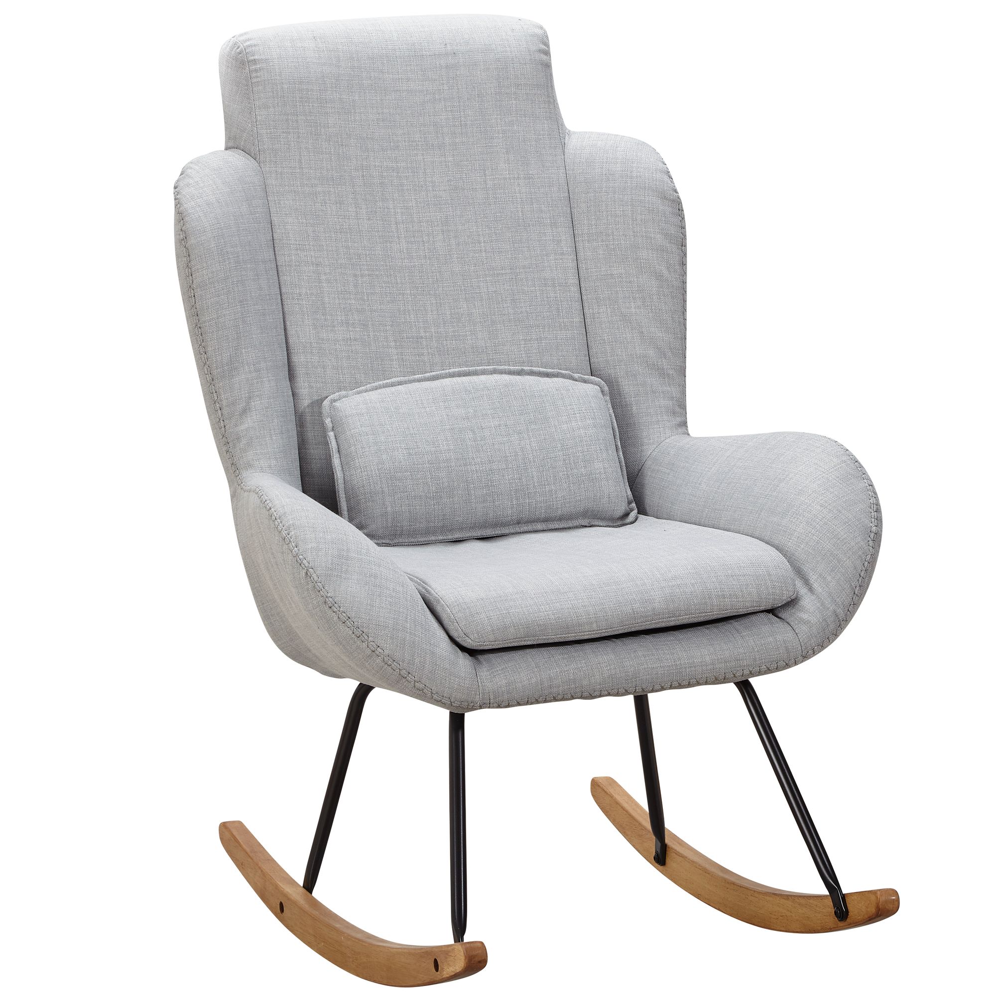 FineBuy Schaukelstuhl CAPRI Relaxsessel Schwingsessel Stoff Schwingstuhl Polster – Ansicht 6