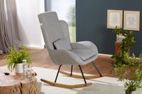 FineBuy Schaukelstuhl CAPRI Relaxsessel Schwingsessel Stoff Schwingstuhl Polster – Ansicht 4