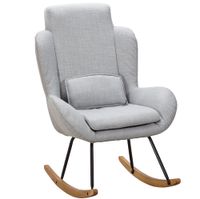 FineBuy Schaukelstuhl CAPRI Relaxsessel Schwingsessel Stoff Schwingstuhl Polster – Ansicht 6