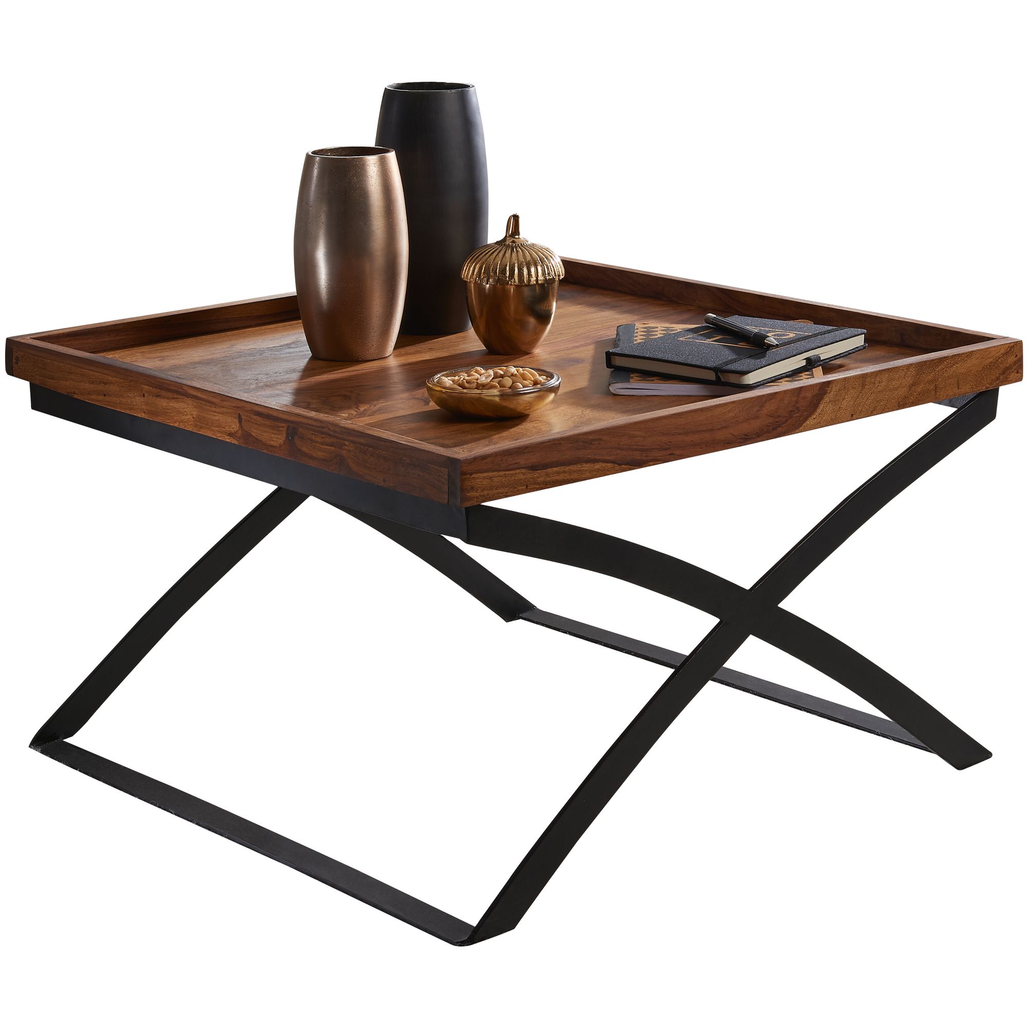 FineBuy Couchtisch FB50967 Wohnzimmer Tisch Holz massiv Sofatisch Beistelltisch – Ansicht 6