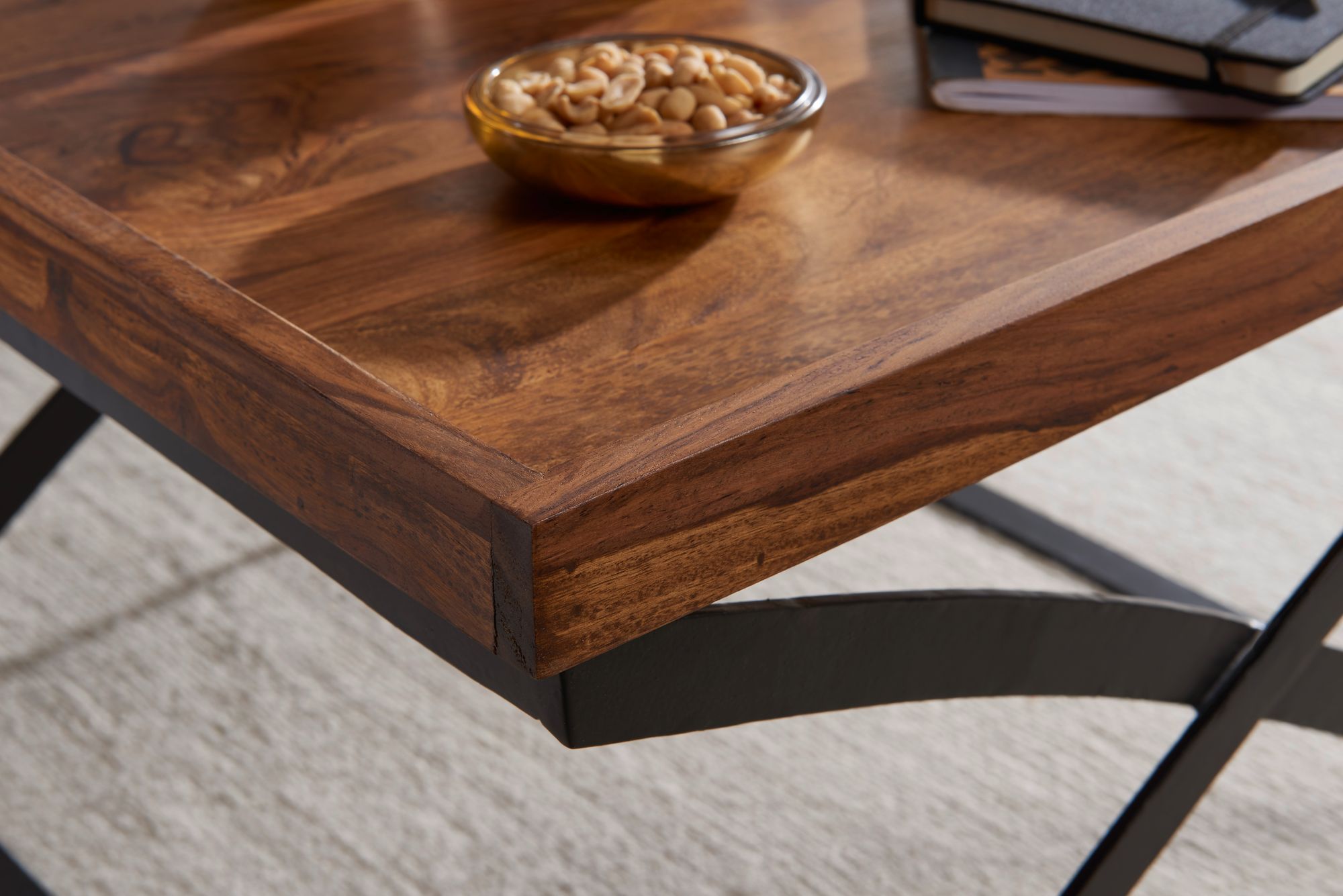 FineBuy Couchtisch FB50967 Wohnzimmer Tisch Holz massiv Sofatisch Beistelltisch – Ansicht 5