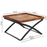 FineBuy Couchtisch FB50967 Wohnzimmer Tisch Holz massiv Sofatisch Beistelltisch – Ansicht 3