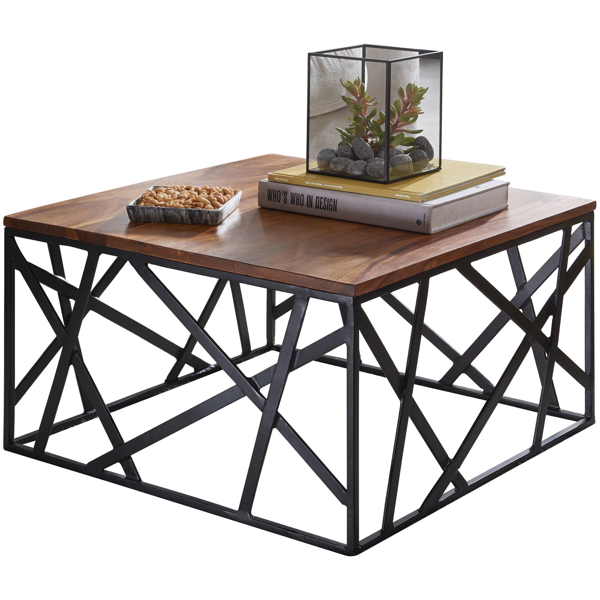 FineBuy Couchtisch Massiv Wohnzimmertisch Holz Sofatisch Tisch Beistelltisch – Ansicht 6