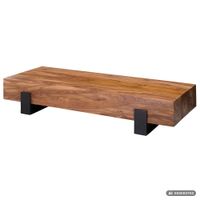 FineBuy Couchtisch Sheesham Massivholz rechteckig 115cm Block Wohnzimmertisch – Ansicht 6