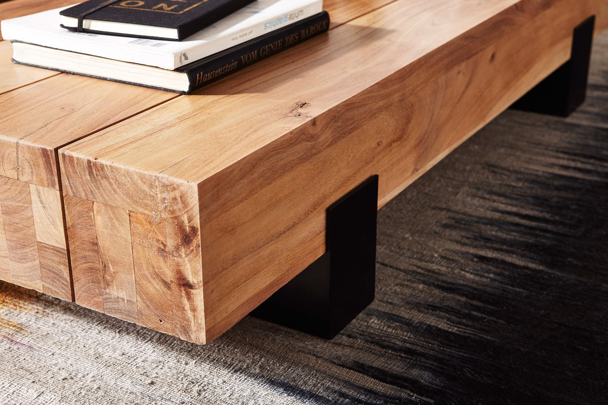 FineBuy Couchtisch Wohnzimmertisch Massivholz Sofatisch Massiv Wohnzimmer Tisch – Ansicht 5