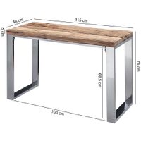 FineBuy Konsolentisch 115 cm Anrichte Konsole Industrial Massiv Laptoptisch – Ansicht 3