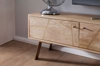 Massives TV-Board 145cm Mango Massivholz hell Fernsehschrank mit 2 Türen & Ablage Lowboard – Ansicht 7