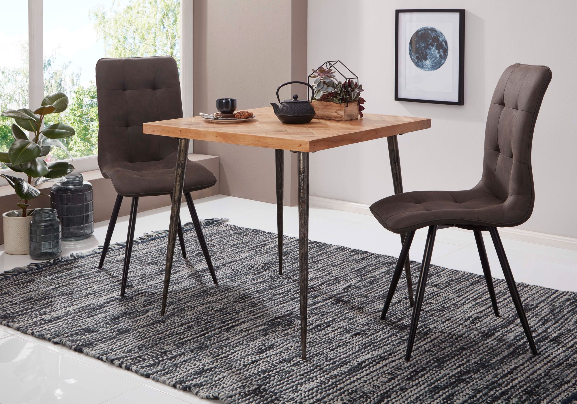 FineBuy Esstisch Holz Esszimmertisch Massiv Akazie Küchentisch Tisch Esszimmer – Ansicht 2