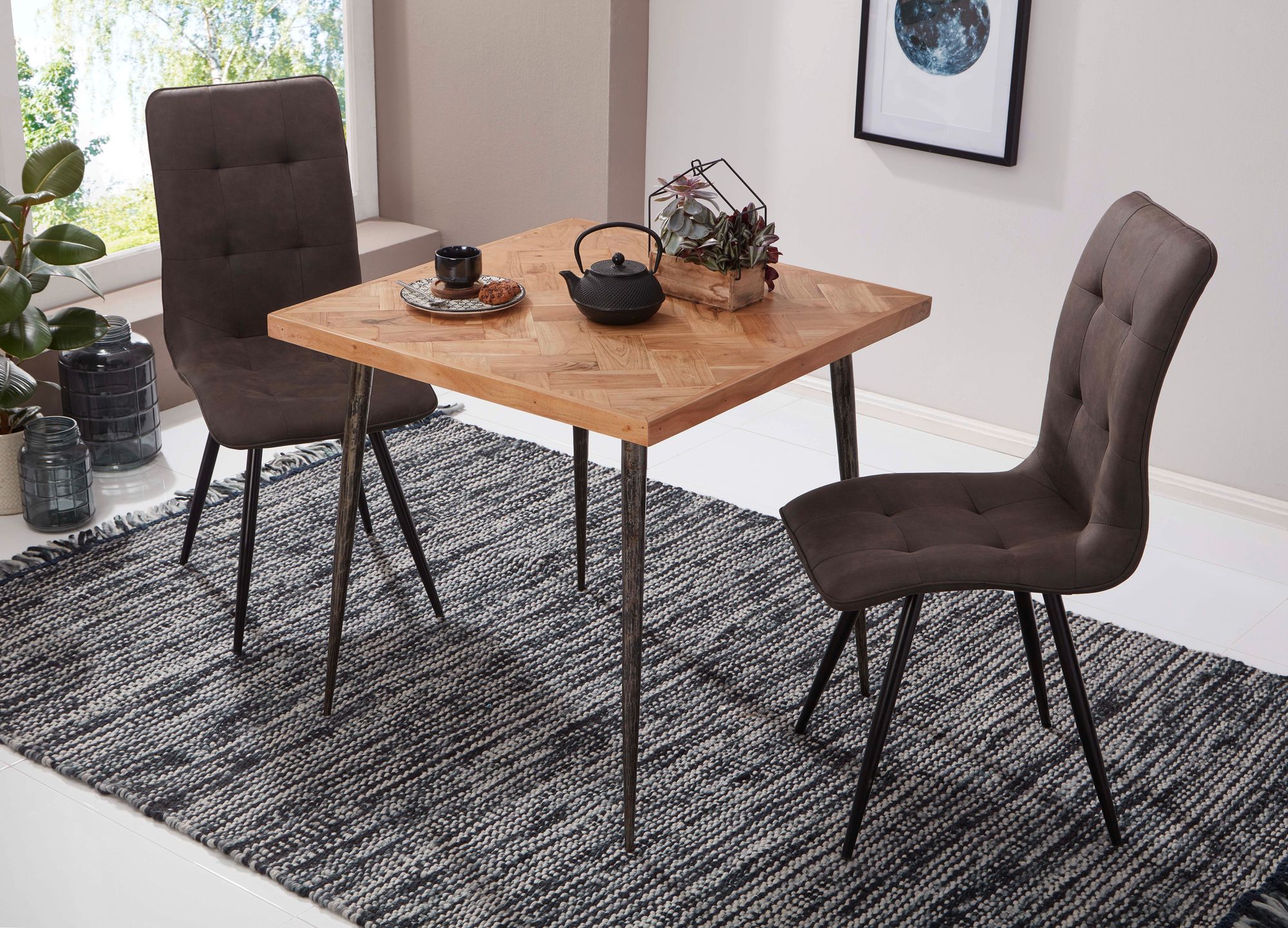 FineBuy Esstisch Holz Esszimmertisch Massiv Akazie Küchentisch Tisch Esszimmer – Ansicht 4