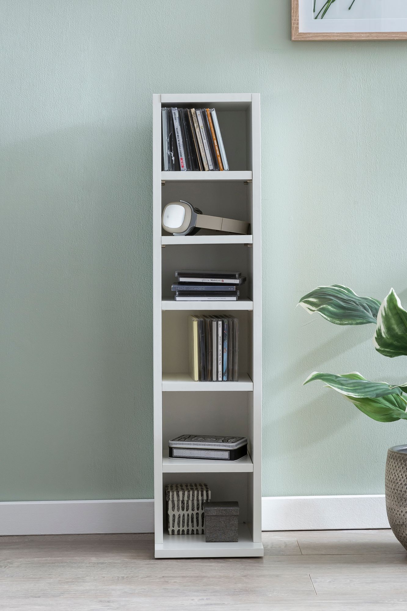 FineBuy Bücherregal SV51375 Standregal 21x91x25,5cm Wandregal 6 Fächer Holzregal – Ansicht 4