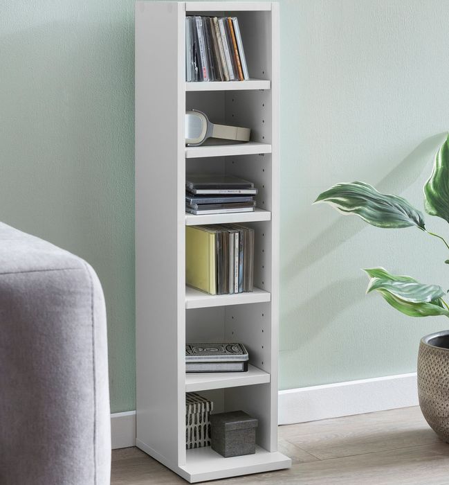 FineBuy Bücherregal SV51375 Standregal 21x91x25,5cm Wandregal 6 Fächer Holzregal