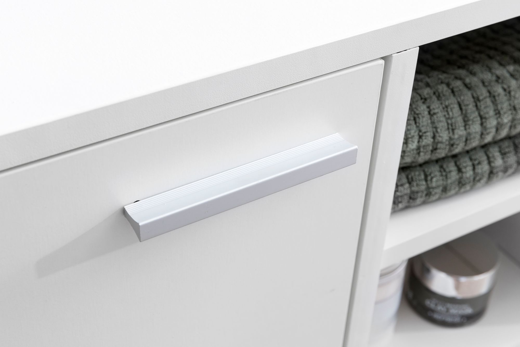 FineBuy Waschbeckenunterschrank FB51390 weiß Badschrank Waschtisch Unterschrank – Ansicht 5