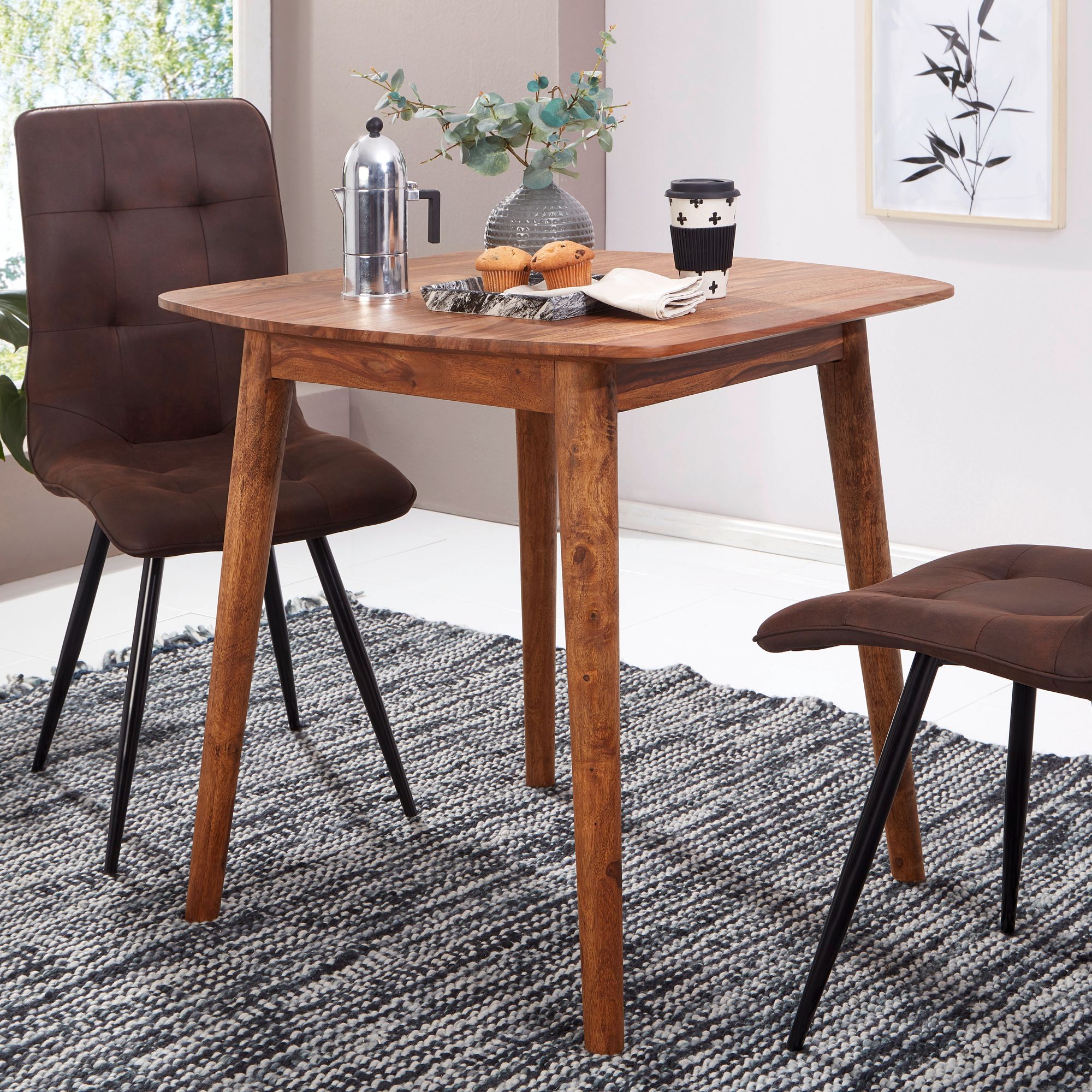 FineBuy Esszimmertisch Massivholz Sheesham Esstisch – Ansicht 1