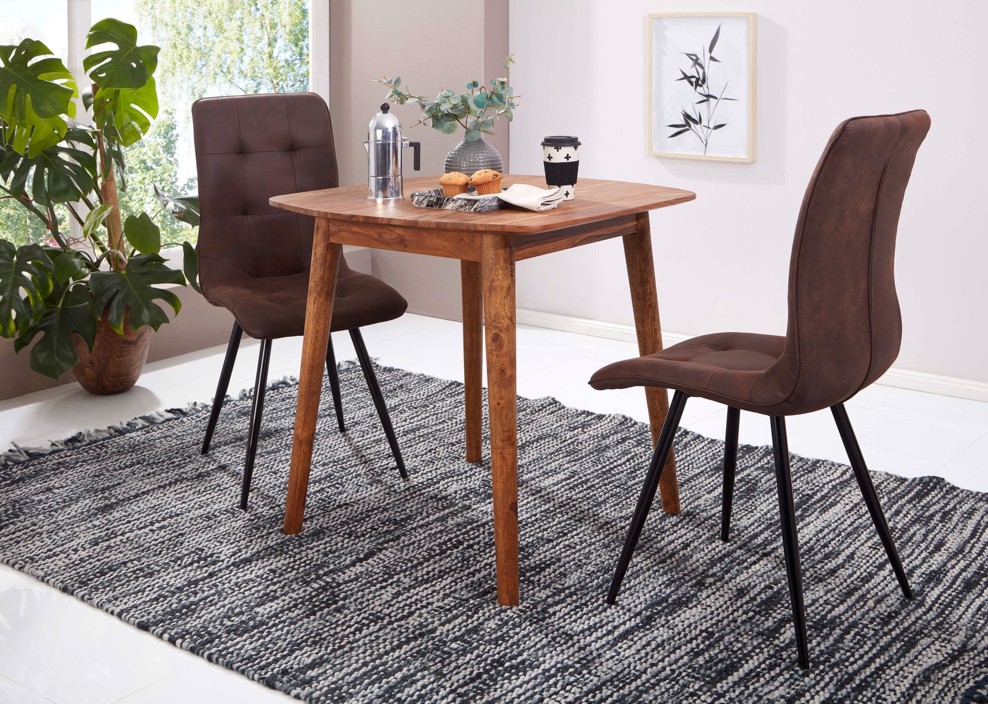 FineBuy Esszimmertisch Massivholz Sheesham Esstisch – Ansicht 2