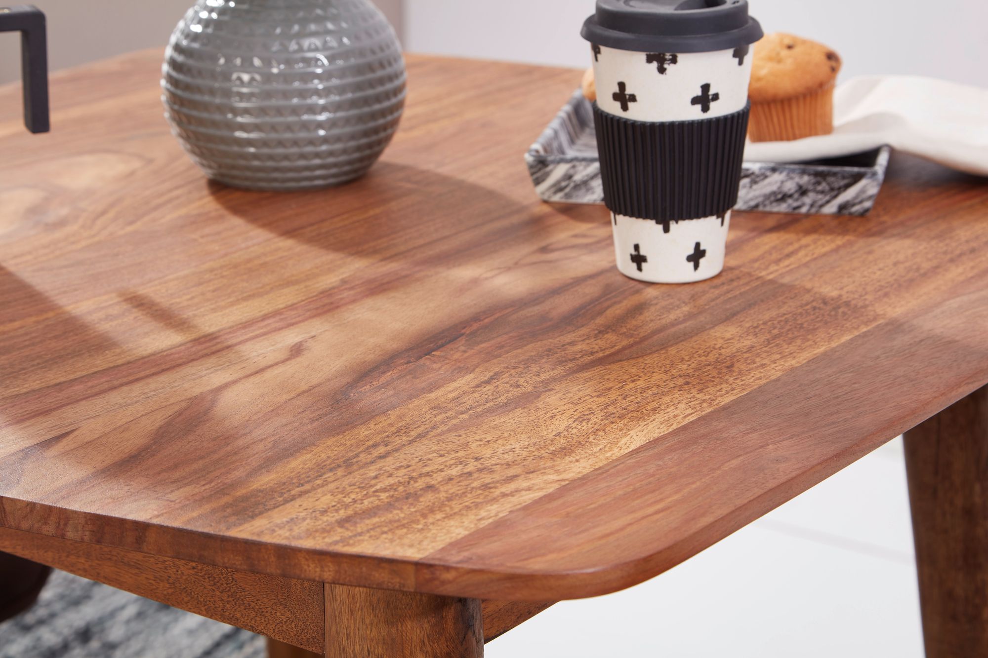 FineBuy Esszimmertisch Massivholz Sheesham Esstisch – Ansicht 5