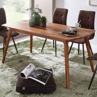 FineBuy Esszimmertisch Massivholz Sheesham Esstisch – Ansicht 1