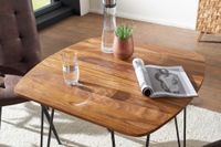FineBuy Esszimmertisch Esstisch mit Metallbeinen Tisch Massivholz Holztisch – Ansicht 3