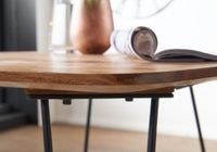 FineBuy Esszimmertisch Esstisch mit Metallbeinen Tisch Massivholz Holztisch – Ansicht 4