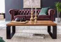 FineBuy Couchtisch Holz Sofatisch mit Metallgestell Wohnzimmertisch Tisch – Ansicht 4